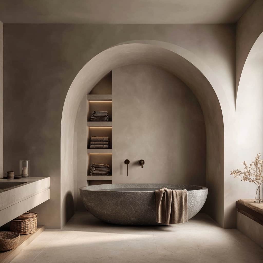 Premium microcement bathroom designs with unique features and modern minimalist aesthetic - Riyadh Floors Saudi Arabia