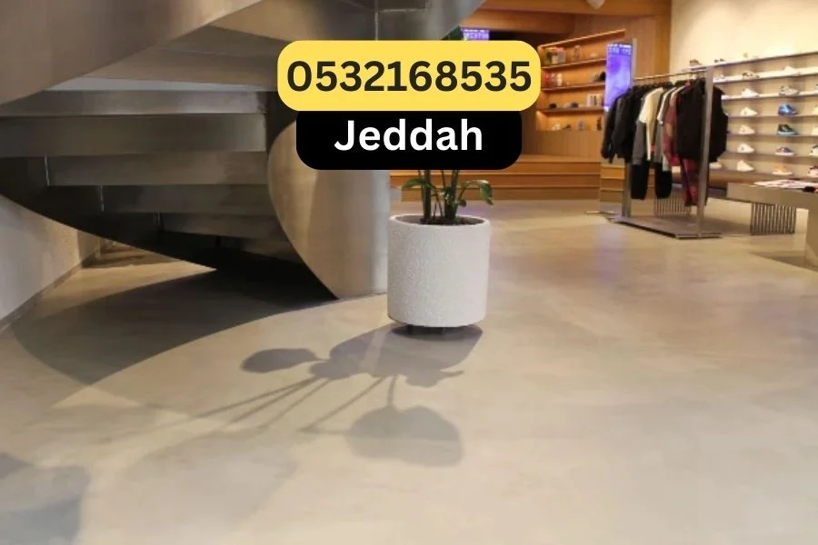 أرضية ميكروسيمنت في مقهى