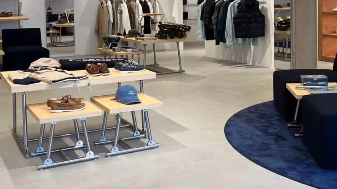 أرضية ميكروسيمنت في متجر تجاري