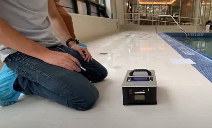 Dynamic Cone Penetrometer testing subgrade CBR before stamped concrete base course