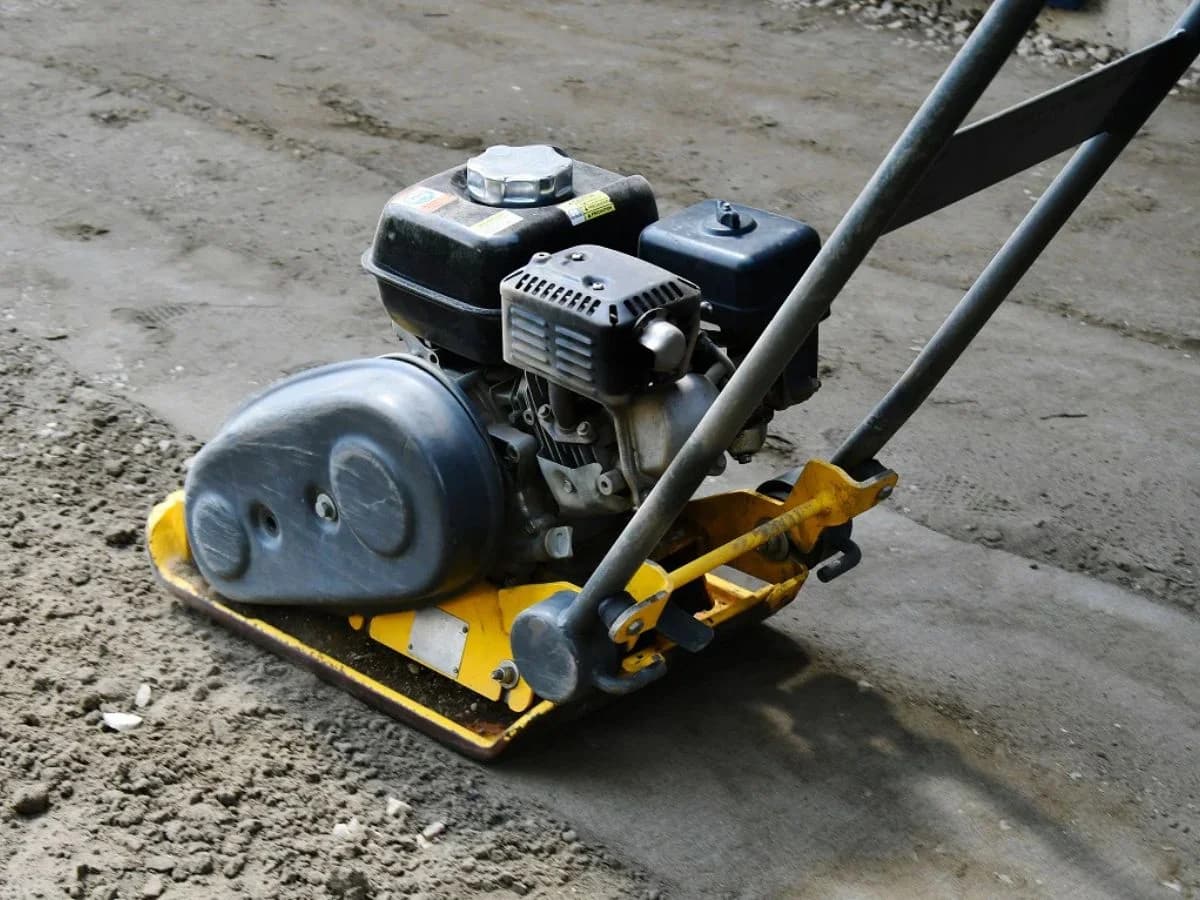 Floroz technician conducting comprehensive site analysis for stamped concrete installation in Saudi Arabia