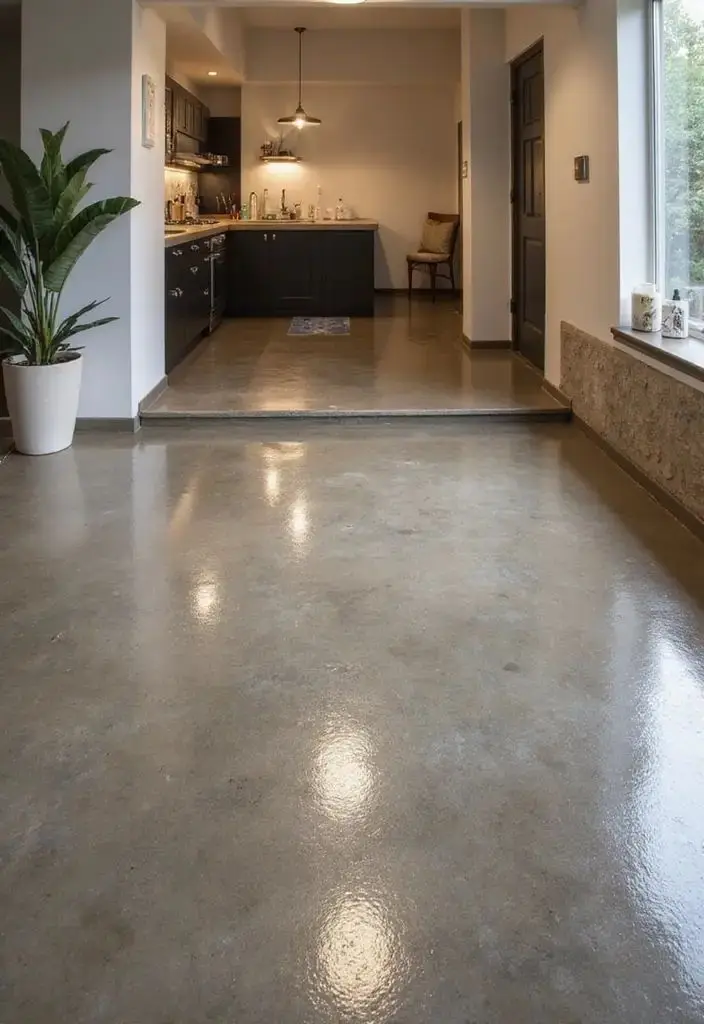Lithium-densified concrete surface showing the natural material finish and depth of a correctly treated slab