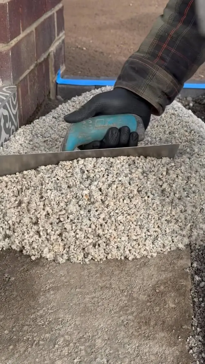 Aggregate selection and grading verification before resin-bound installation